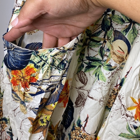 Fab'rik Tropical Print Dress With Double Pocket - Picture 6 of 12